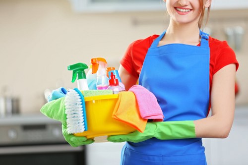 Professional home cleaners servicing a KT2 family property