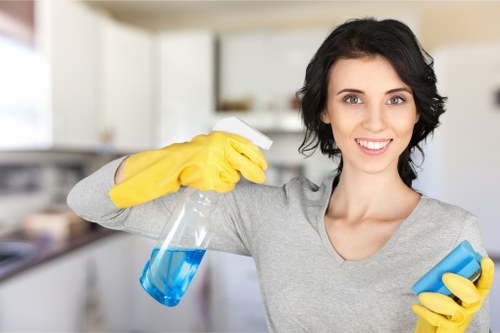 Local domestic cleaner working in a KT2 apartment