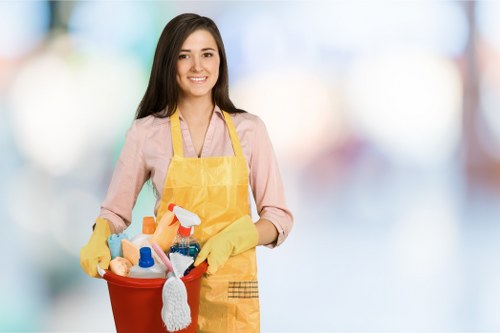 Local cleaner preparing a KT2 property for new tenants