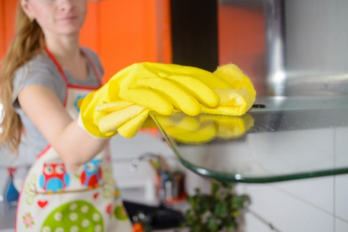 Professional cleaning of a shared office kitchen in KT2
