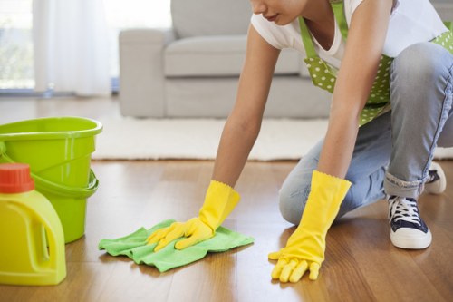 Careful cleaning of upholstered chairs in a local KT2 property
